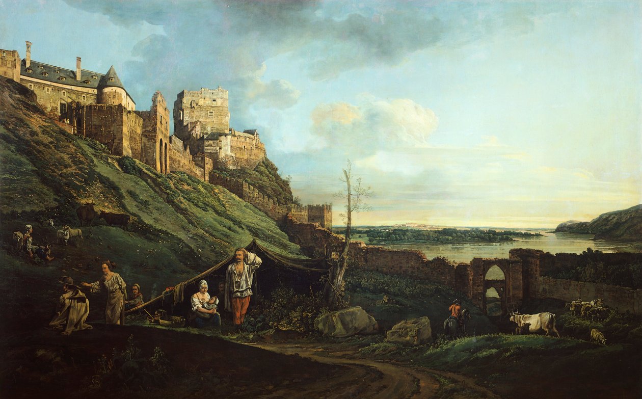 قلعة ديفين ، بقلم برناردو بيلوتو ، المعروفة باسم كاناليتو (1721-1780) بواسطة برناردو بيلوتو (كاناليتو)