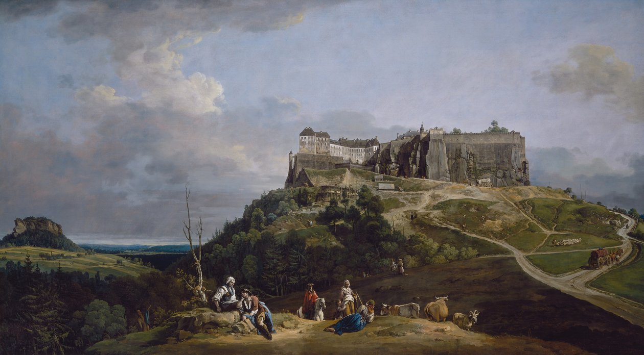قلعة كونيغشتاين 1756-1758. بواسطة برناردو بيلوتو (كاناليتو)