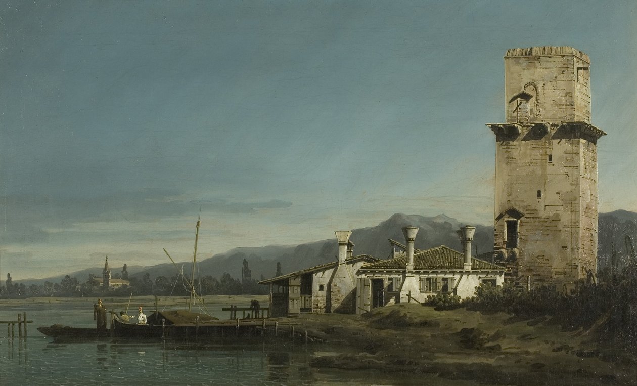 The Tower of Marghera بواسطة برناردو بيلوتو (كاناليتو)