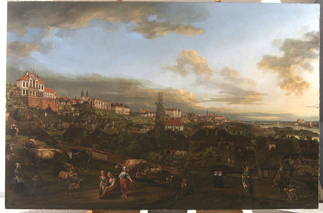 منظر لوارسو مع قصر أوردينكي ، 1772 بواسطة برناردو بيلوتو (كاناليتو)