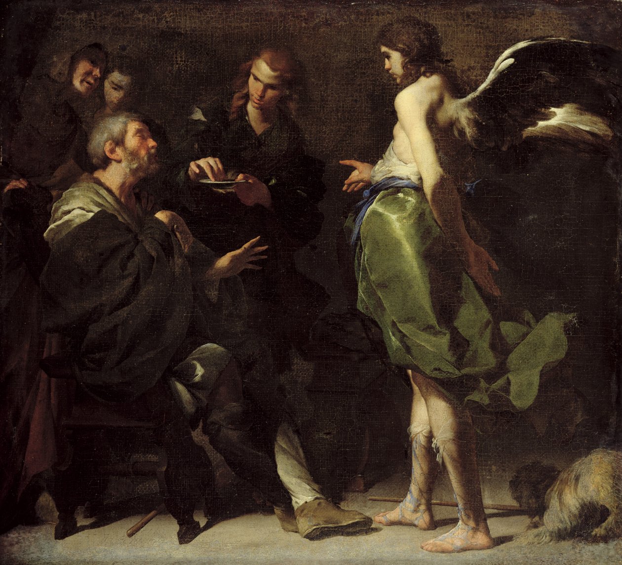 يونغ توبياس يشفي أبيه المكفوف ، 1640s بواسطة برناردو كافالينو