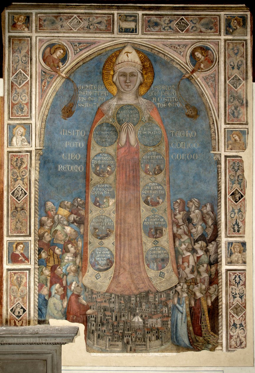 Madone de la Misericorde - مادونا الرحمة (مادونا الرحمة) par Daddi ، Bernardo (1290-1350) بواسطة برناردو دادي