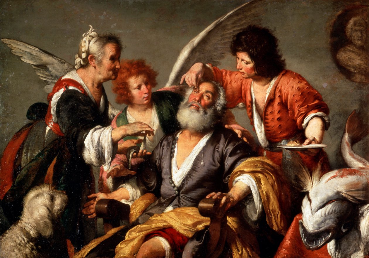 شفاء توبيت ، c1635. بواسطة برناردو ستروزي