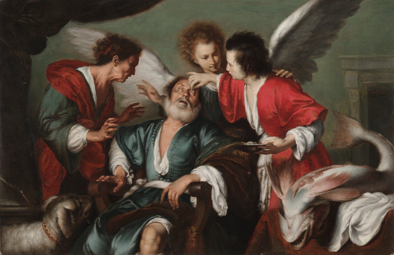 شفاء توبيت ، ج. 1625. بواسطة برناردو ستروزي