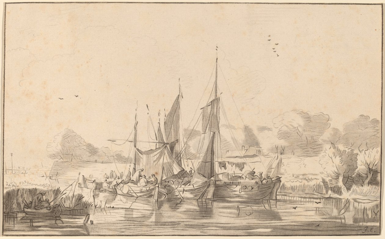 القناة في أوتريخت ، 1771 ، نشرت عام 1787. بواسطة برنارد شرودر