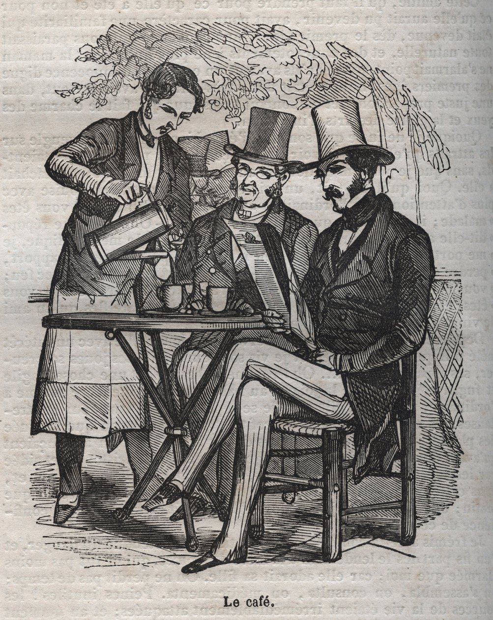 مقهى Le - نقش في "La Physiologie du gout" لجين أنثيلم بريات سافارين بواسطة بيرتال