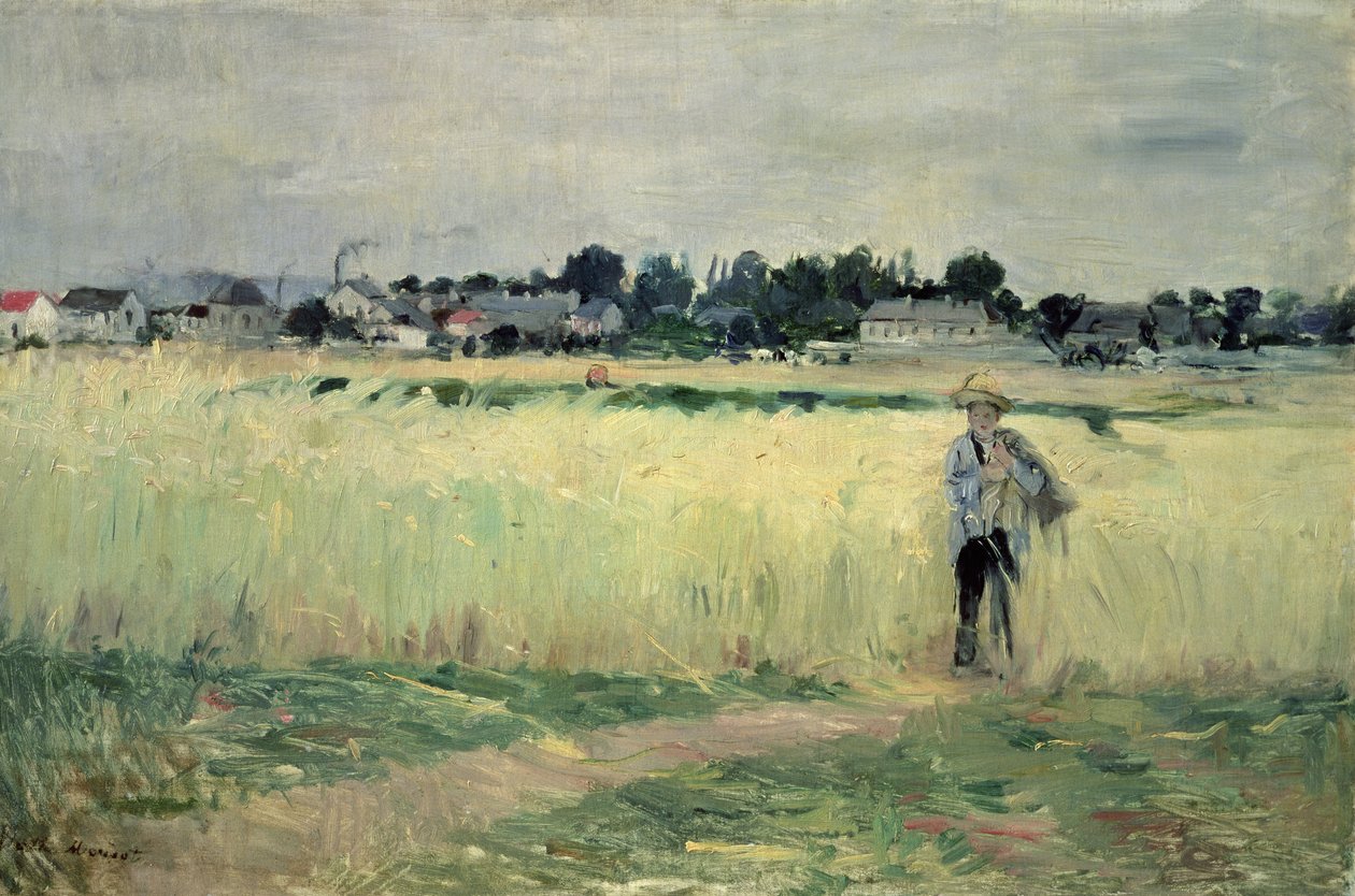 في Wheatfield في Gennevilliers ، 1875 بواسطة بيرث موريسوت