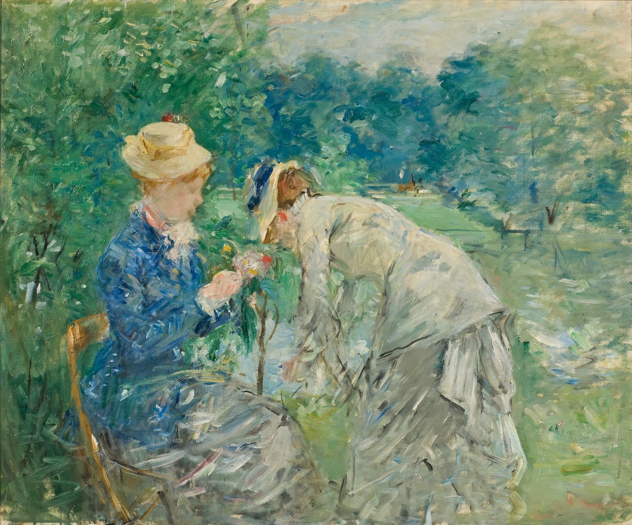 في Bois de Boulogne ، c.1875-9 بواسطة بيرث موريسوت