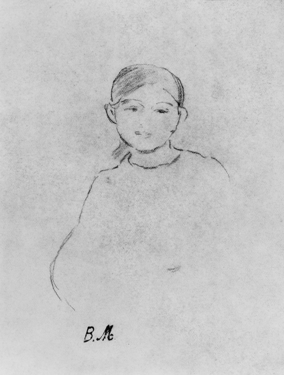 صورة لفتاة صغيرة ، 1887 (رصاص أسود على ورق) بواسطة بيرث موريسوت