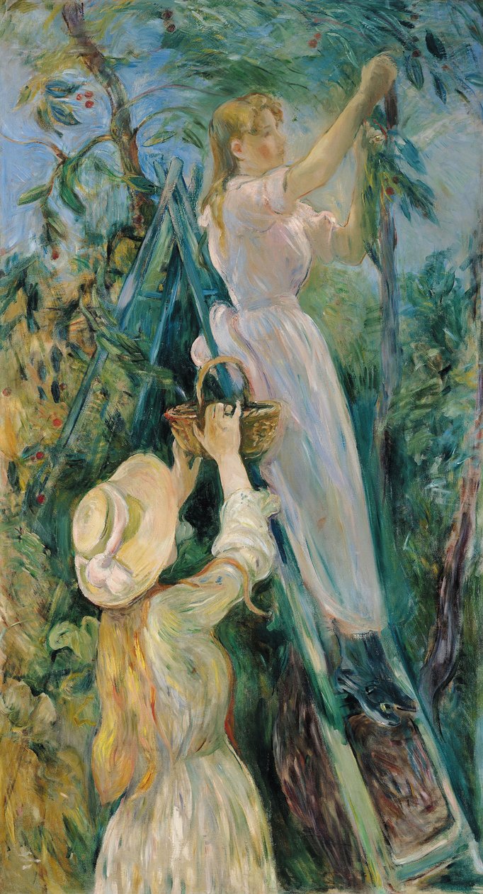 The Cherry Pickers Le Cerisier ، 1891 بواسطة بيرث موريسوت