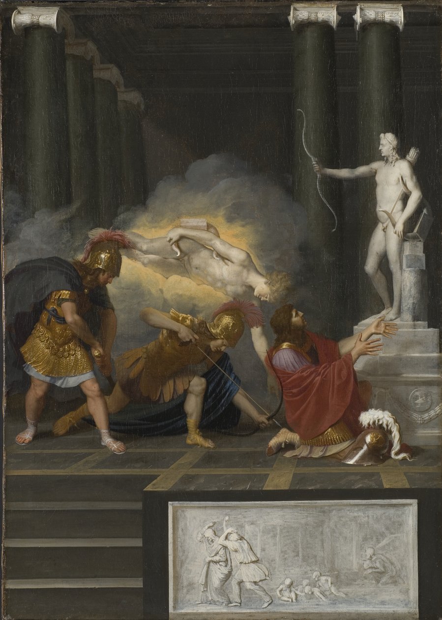 جرح أخيل من باريس ، c.1650 بواسطة بيرثوليت فليمال