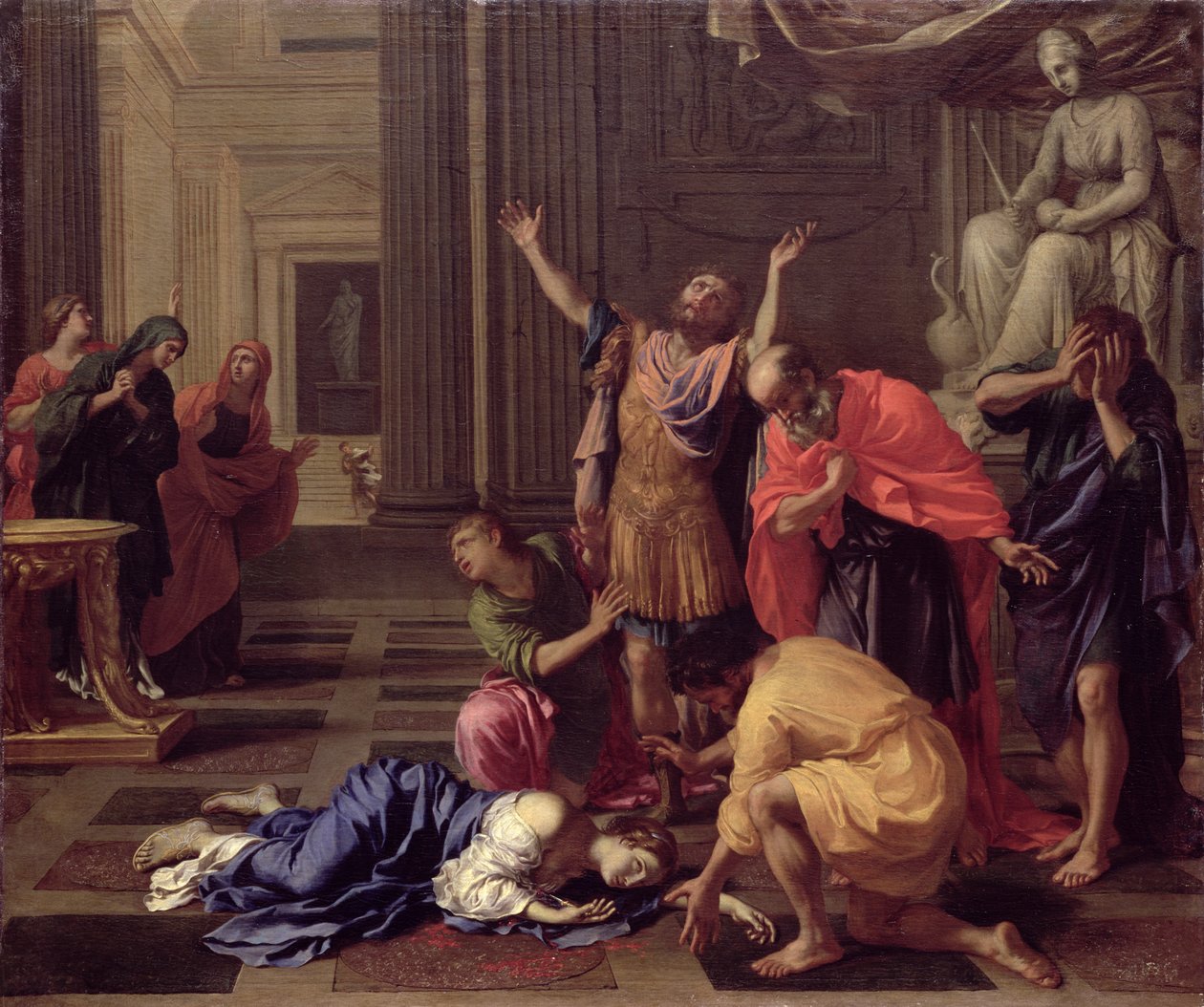 موت لوكريشيا ، حوالي 1660 (زيت على قماش) بواسطة بيرثوليت فليمال