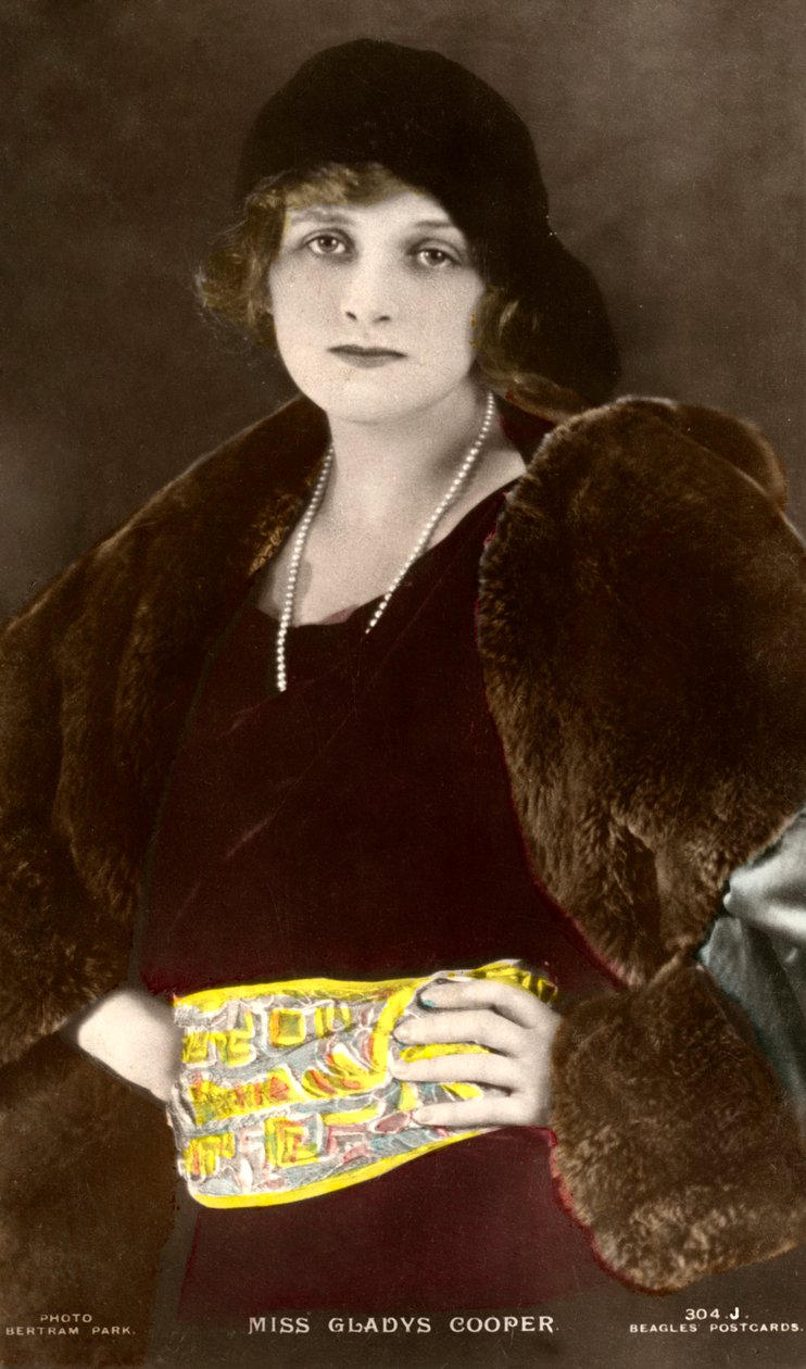 غلاديس كوبر 1888-1971 ، ممثلة إنجليزية ، أوائل القرن العشرين. بواسطة حديقة بيرترام