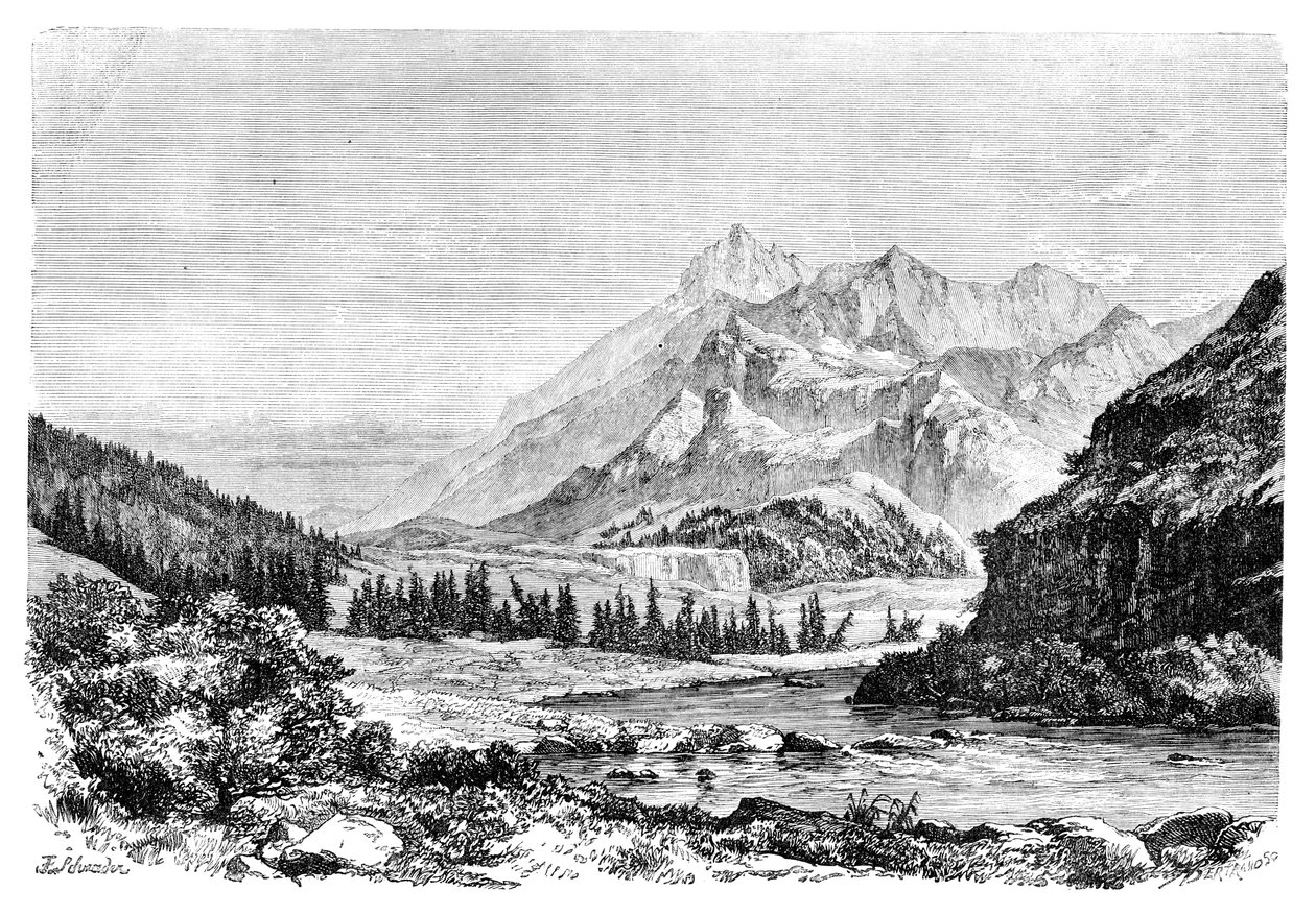 مونكو - سارديك ، جبال سايان ، سيبيريا ، روسيا ، 1895. بواسطة أوغست برتراند