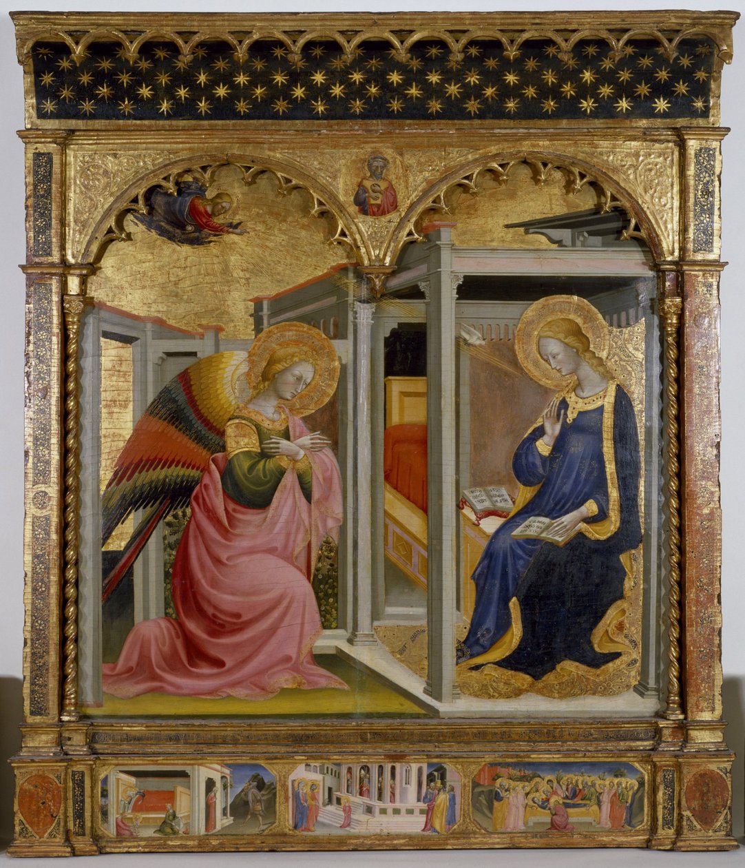 البشارة ، c.1430 (تمبرا وورقة الذهب على اللوحة) بواسطة Bicci di Lorenzo