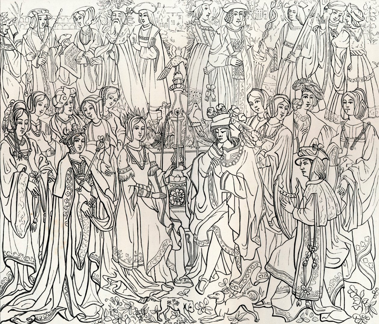 زواج الملك لويس الثاني عشر من فرنسا وماري تيودور ، القرن السادس عشر ، 1849. بواسطة بيسون وكوتارد