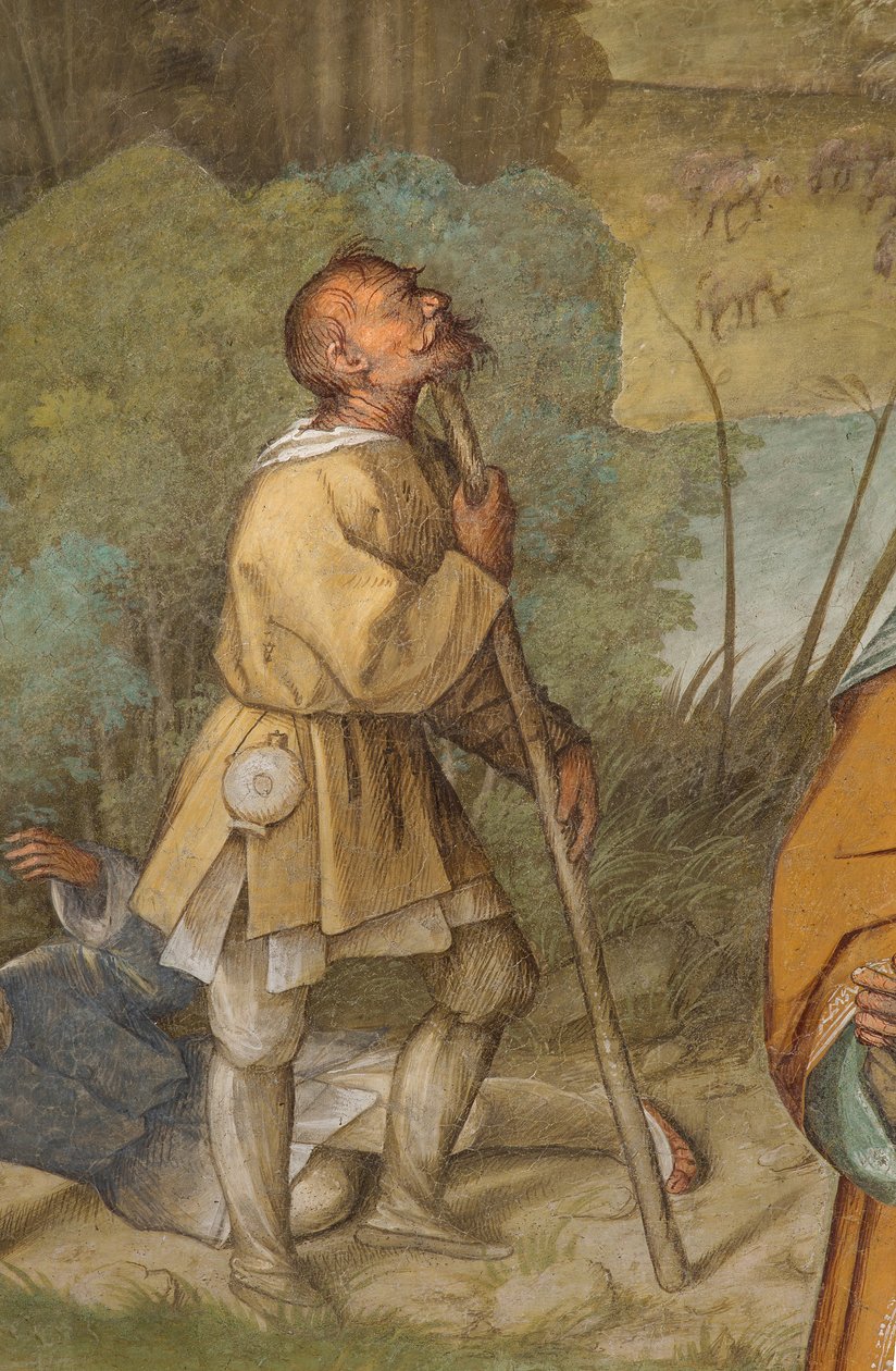 الممر المركزي ، أول منطقة شمالية ، إعلان لـ Gioacchino ، Boccaccio Boccaccino 1514-15 ، التفاصيل بواسطة بوكاتشيو بوكاتشينو