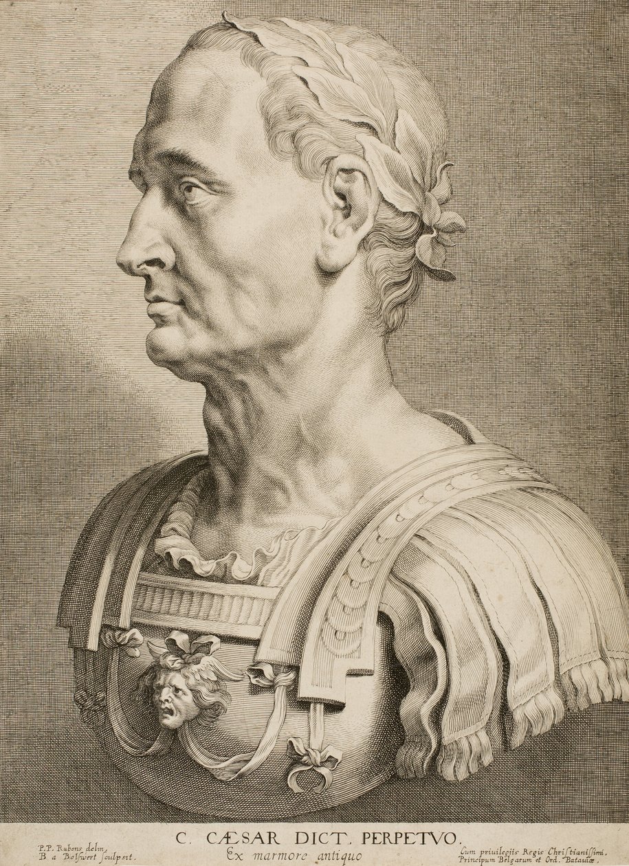 يوليوس قيصر ، ديكتاتور دائم ، من اثني عشر رجل يوناني وروماني مشهور ، c.1633 بواسطة Boetius Adams Bolswert