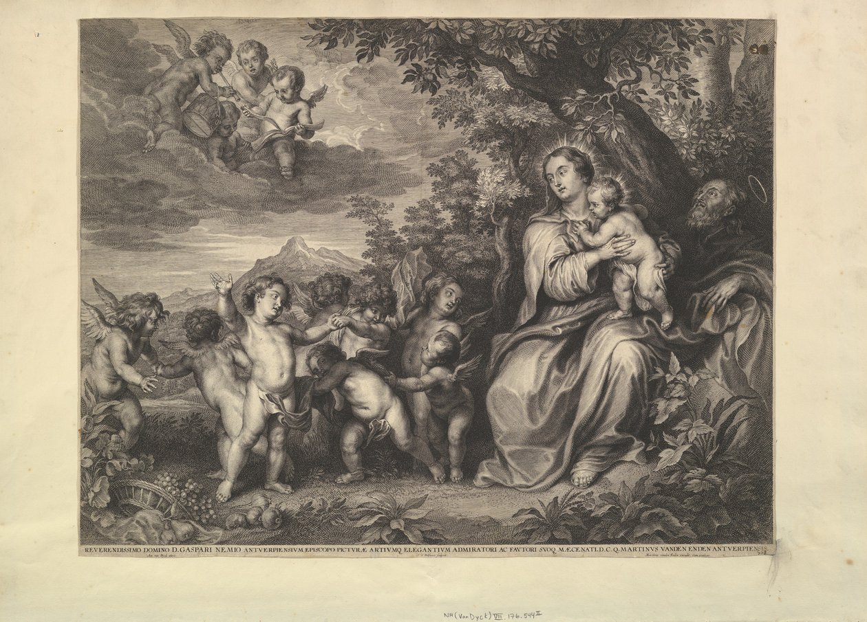 الباقي على الرحلة إلى مصر ، 1650-59. بواسطة Boetius Adams Bolswert