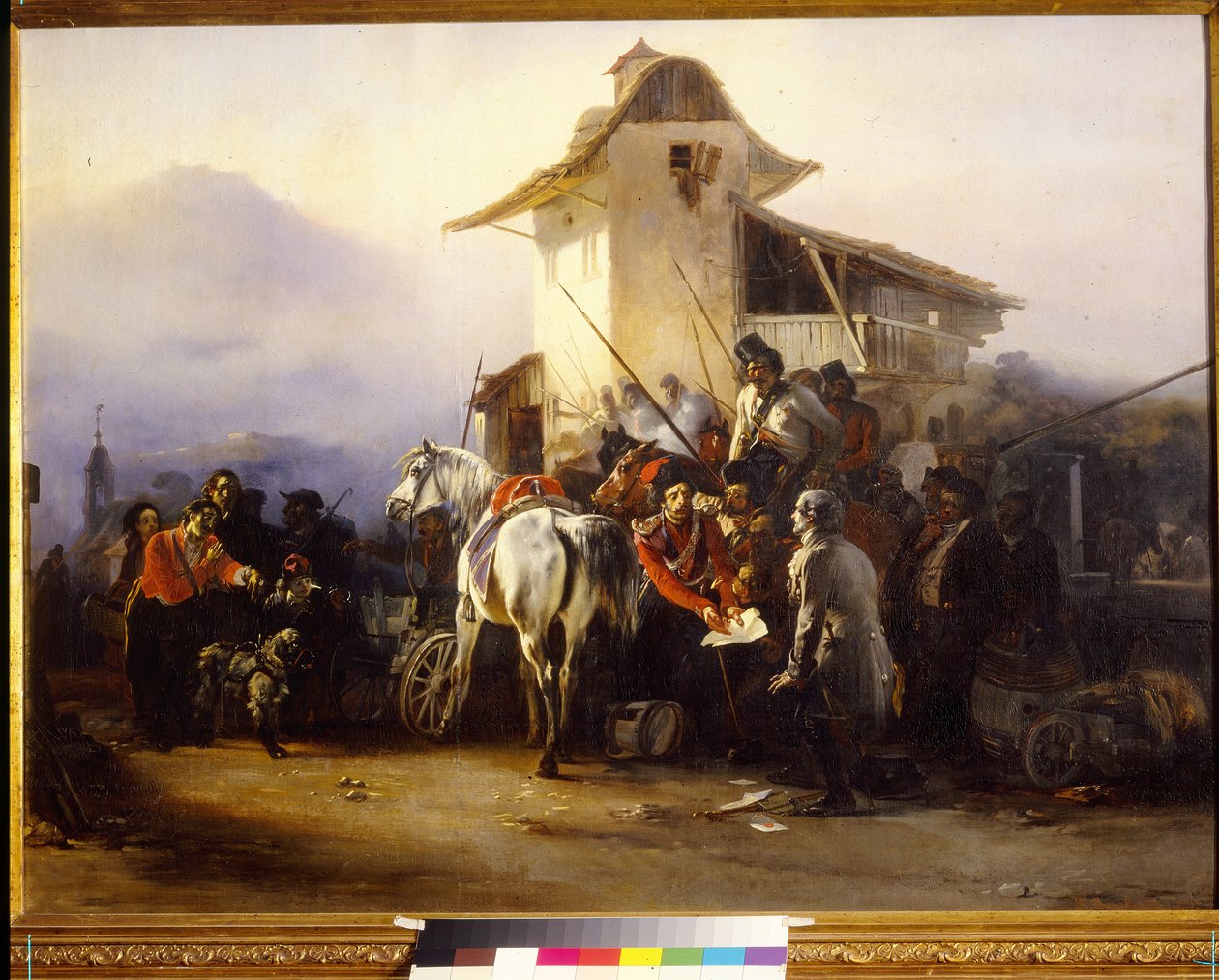 القبض على جاسوس. لوحة لجوتفريد (بوجدان بافلوفيتش) ويليوالدي (1818-1903) ، زيت على قماش بواسطة بوجدان ويليوالد