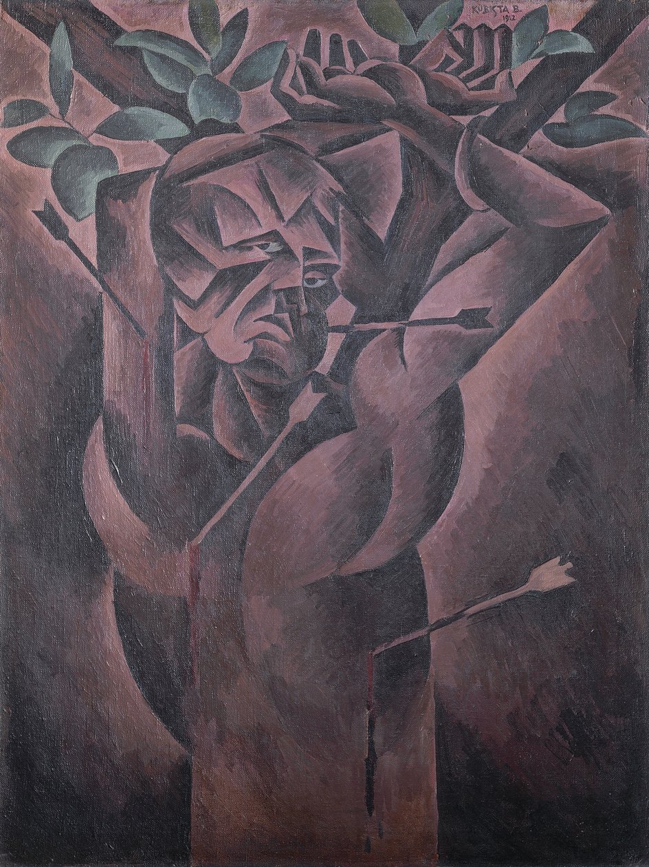القديس سيباستيان ، بواسطة Bohumil Kubista (1884-1918) ، زيت على قماش ، 98x75 سم بواسطة بوهوميل كوبيستا