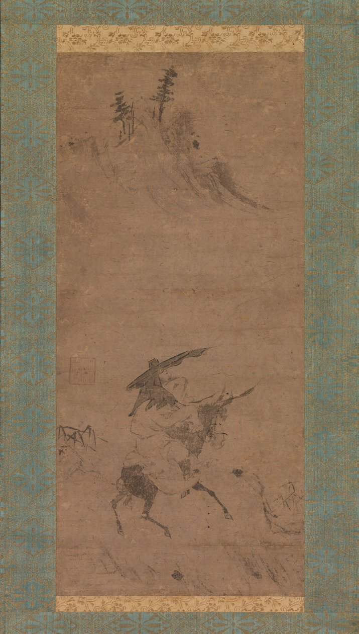 Su Shi Riding a Donkey ، أوائل القرن الخامس عشر. بواسطة بوكودو سوجون