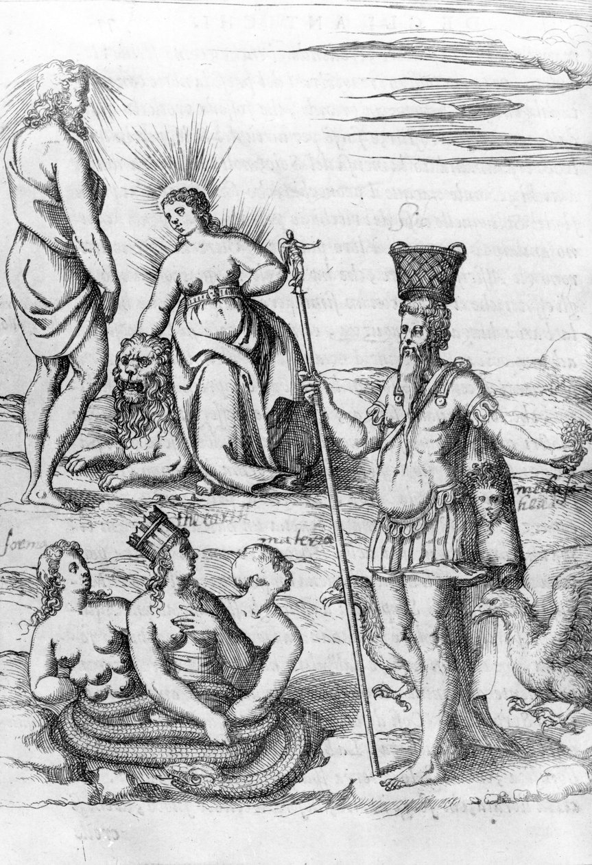 أبولو ، رسم توضيحي من "صور آلهة القدماء" لفنشنزو كارتاري ، 1571 بواسطة بولونينو زالتيري