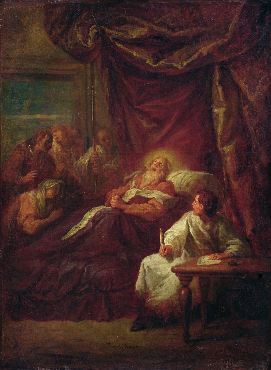 وفاة القديس أمبروز قبل عام 1706 بواسطة Bon de Boulogne