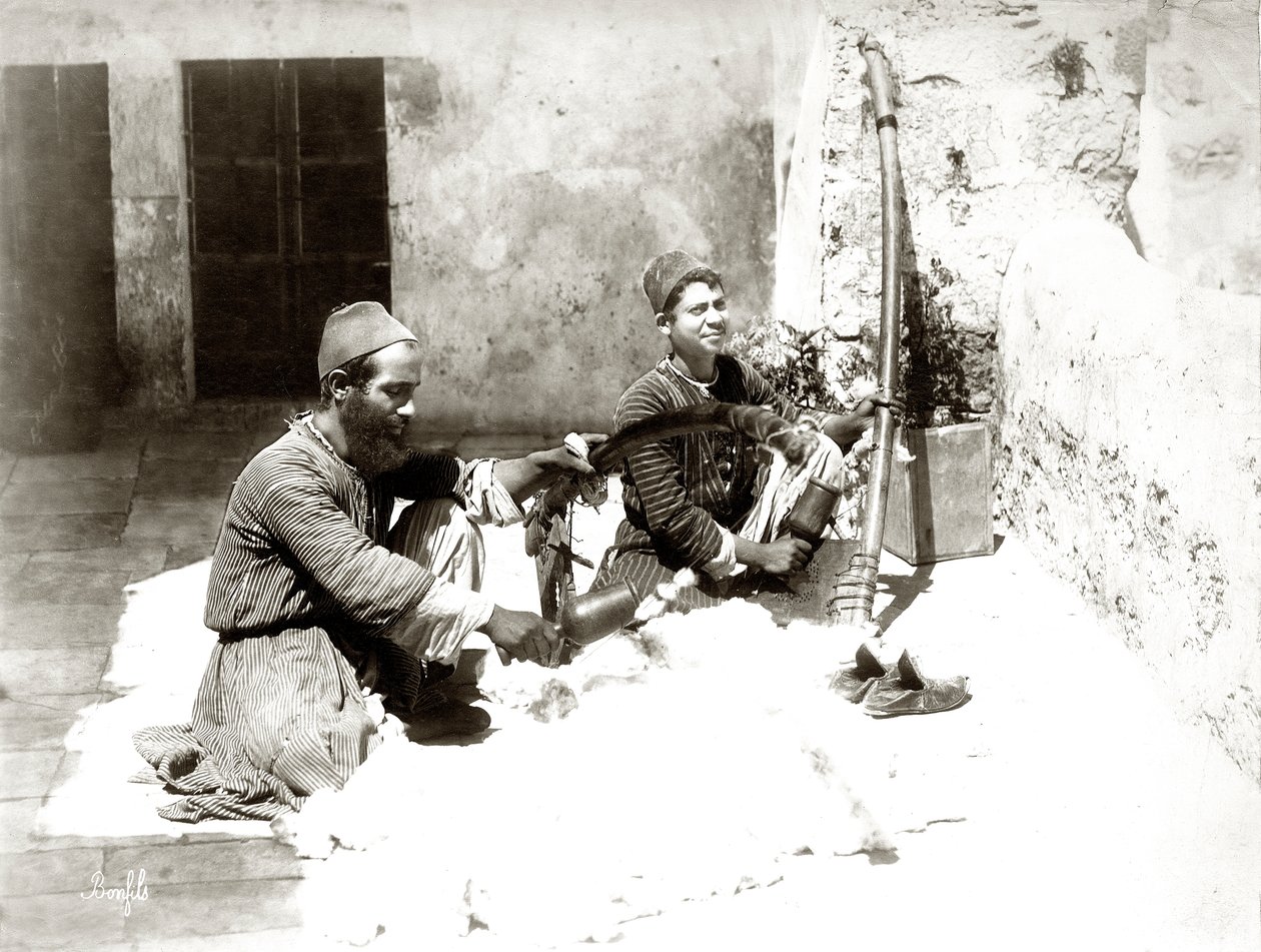 كاردون صوف في القدس ، c.1867-81 بواسطة استوديو Bonfil