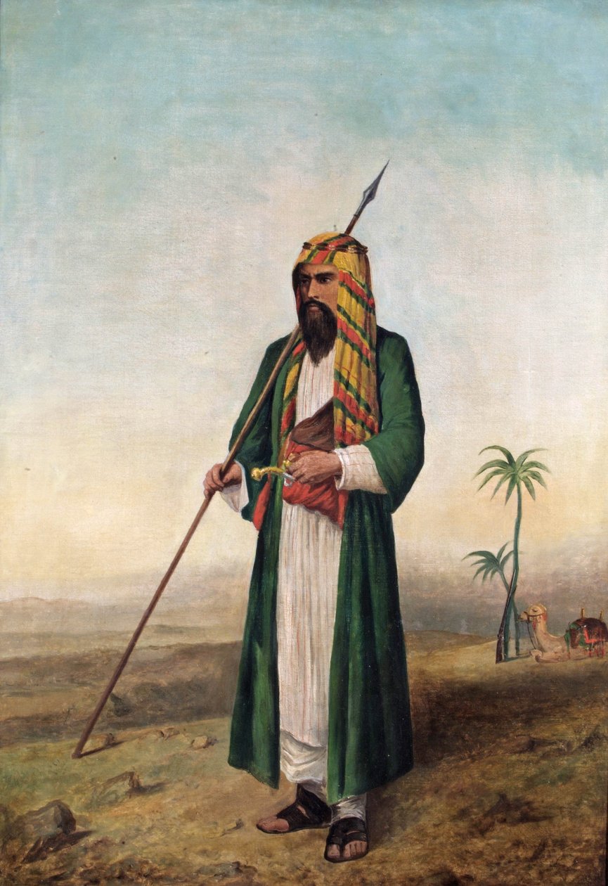 السير ريتشارد بيرتون في لباس عربي ، 1853 بواسطة بورجو كاراتي