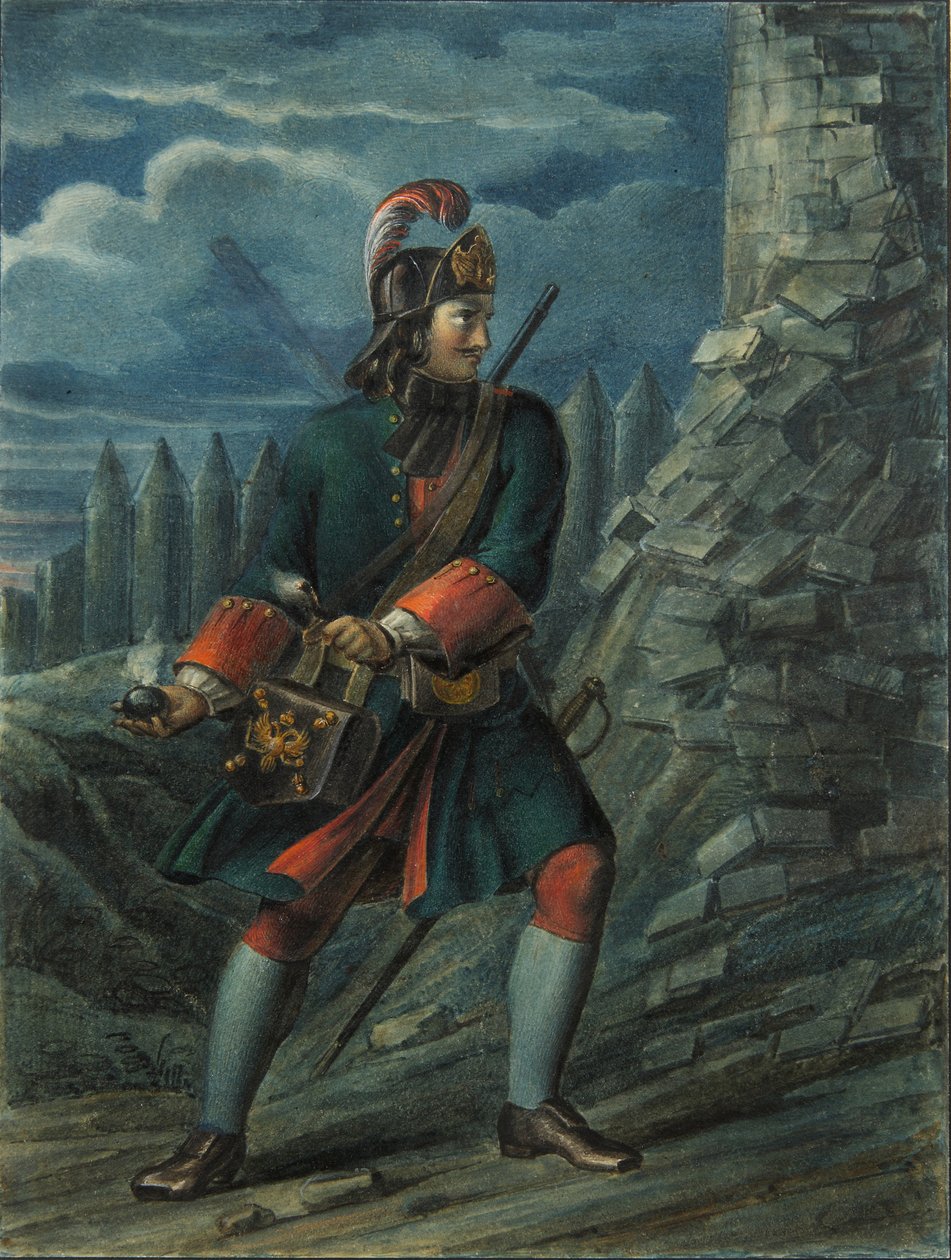 Grenadier من فوج Preobrazhensky في 1712 ، نهاية 1830s بواسطة بوريس أرتيمييفيتش تشوريكوف