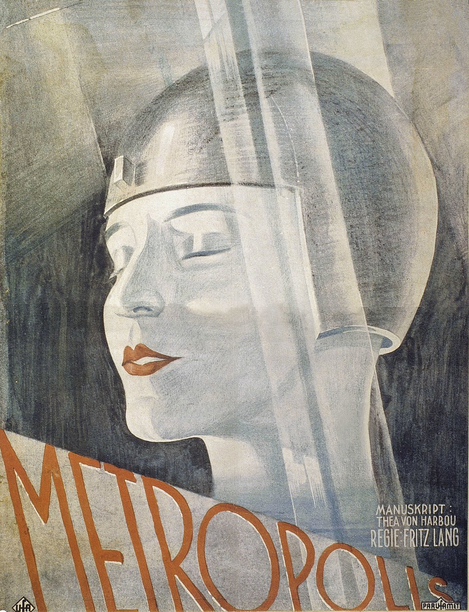 ملصق لفيلم متروبوليس لفريتز لانغ (1926). ربما يكون التصميم الجرافيكي للفنان بوريس بيلينجوسكي. بواسطة بوريس بيلينسكي