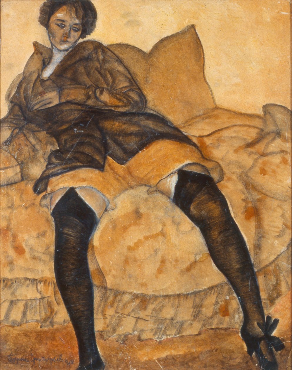 امرأة جالسة ، ج. 1918 بواسطة بوريس دميتريفيتش جريجورييف
