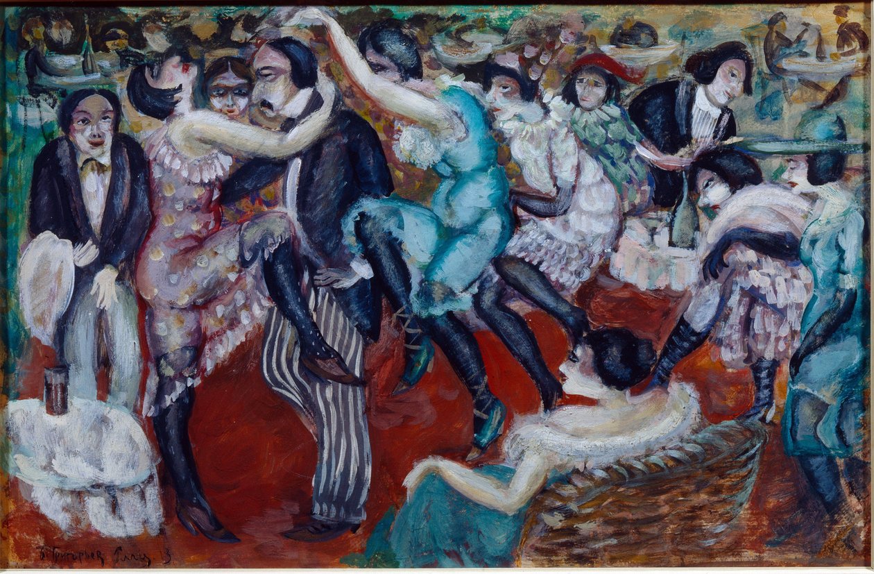 "مقهى الغناء" (مقهى الغناء) - لوحة بوريس دميترييفيتش غريغوريف (1886-1939) بواسطة بوريس دميتريفيتش جريجورييف