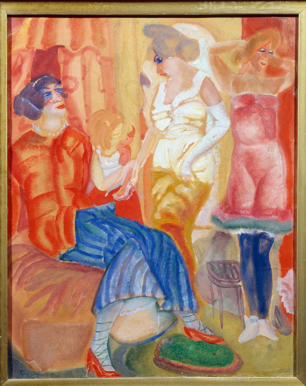 "نساء" (نساء) - رسم بوريس دميتريفيتش غريغورييف (1886-1939) بواسطة بوريس دميتريفيتش جريجورييف