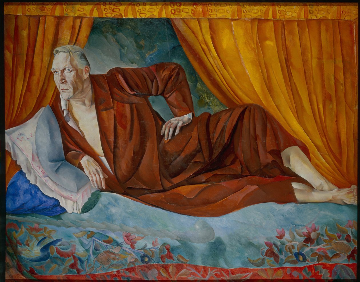صورة للمغني فيودور (فيدور أو فيودور) شاليابين (شاليابين) (1873-1938) (صورة للمغني فيودور شاليابين (1873-1938) - رسم بوريس دميتريفيتش غريغورييف (1886-1939) بواسطة بوريس دميتريفيتش جريجورييف