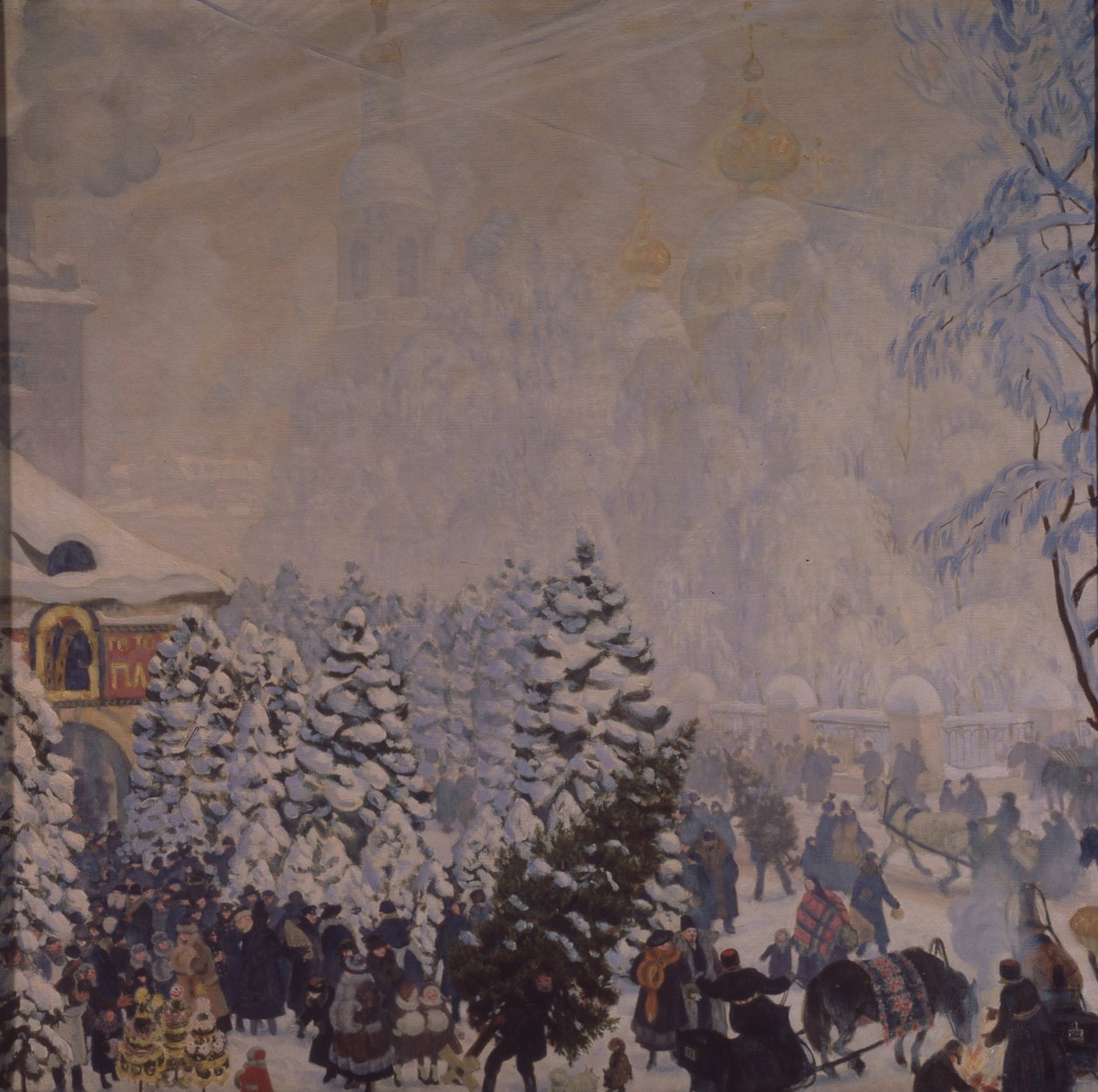 سوق عيد الميلاد ، 1918 بواسطة بوريس ميخائيلوفيتش كوستودييف