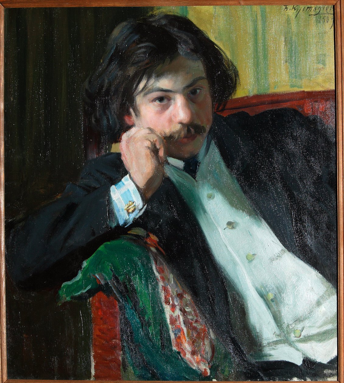 صورة للشاعر يانكو لافرين (1887-1986). Peinture de Boris Michailovich Kustodiev (Kustodiev) (1878-1927) ، huile sir toile بواسطة بوريس ميخائيلوفيتش كوستودييف