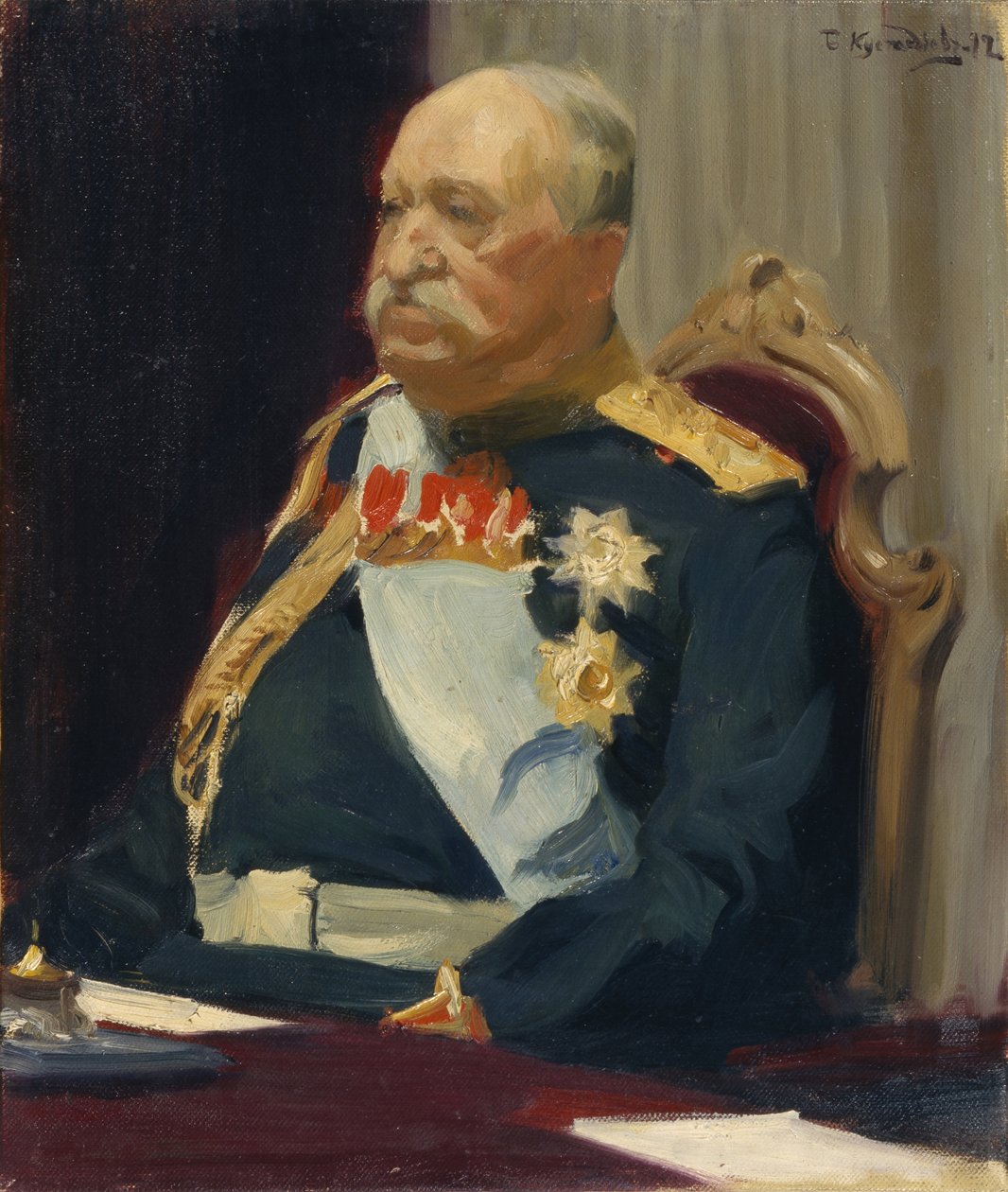 صورة الكونت أليكسي إغناتييف ، عضو مجلس الدولة ، وزير الداخلية ، 1902 بواسطة بوريس ميخائيلوفيتش كوستودييف