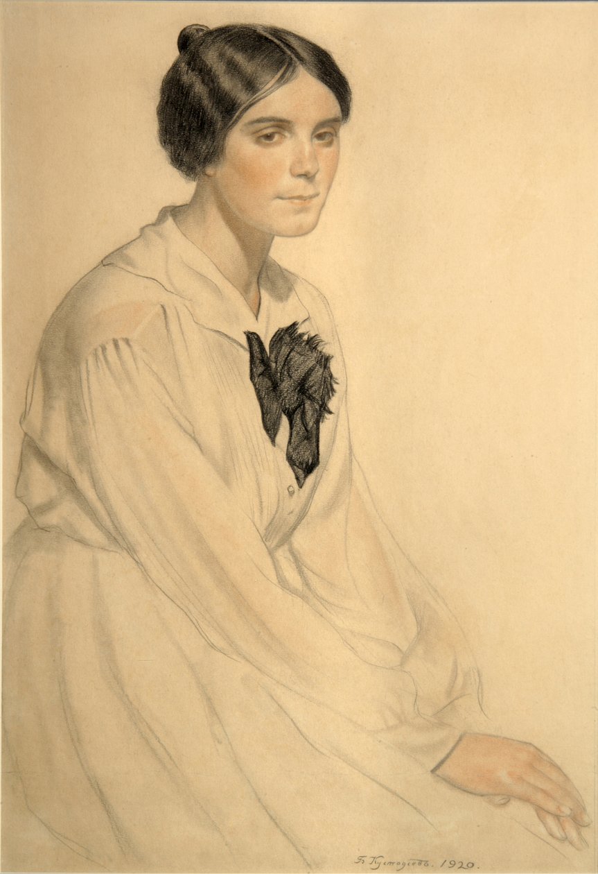 صورة لكسينيا نيكولاييفنا سيمينوفا سكالوفا ، 1920 بواسطة بوريس ميخائيلوفيتش كوستودييف