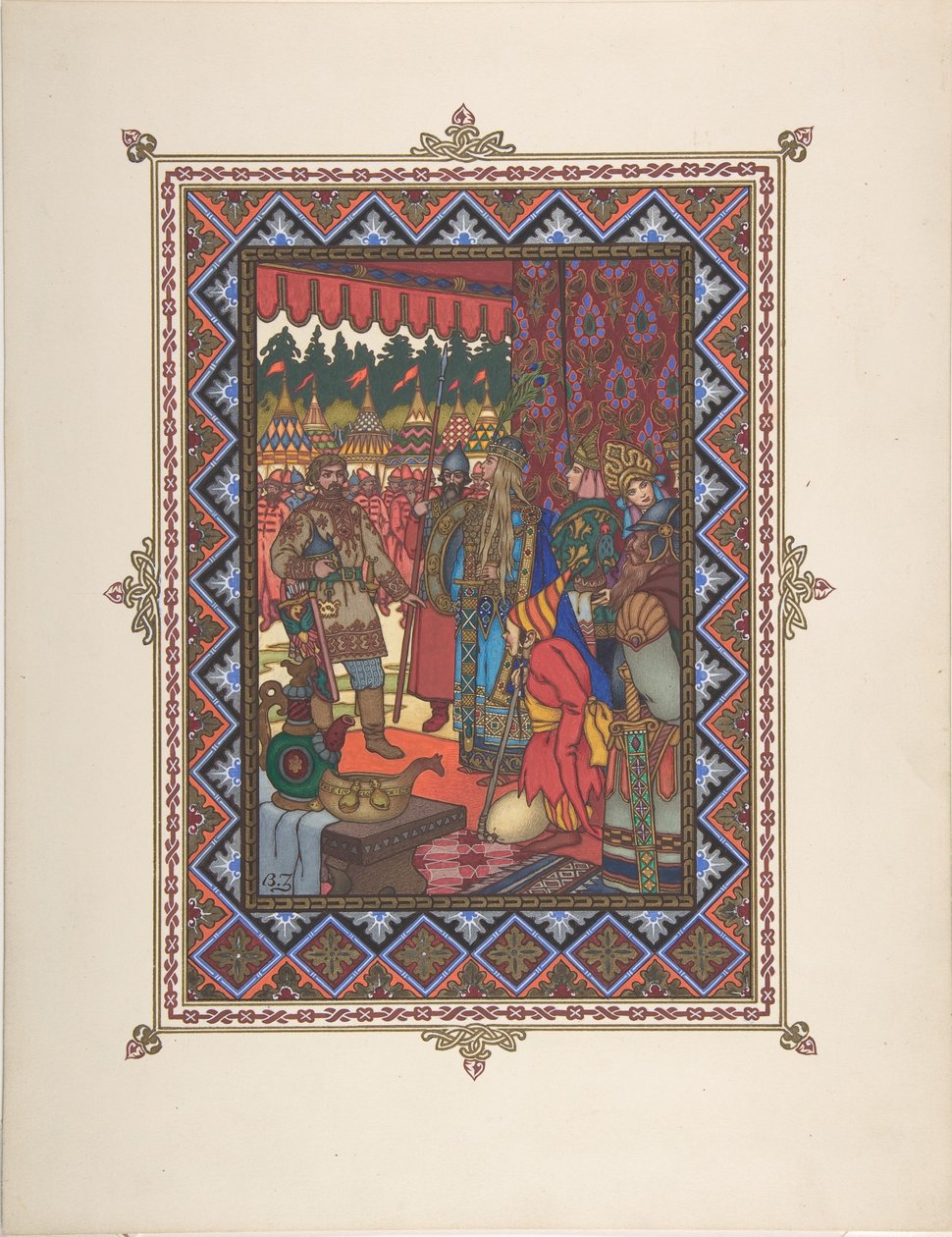 رسم توضيحي للقصة الخيالية ماريا موريفنا ، ج. 1925 بواسطة بوريس فاسيليفيتش زفوريكين