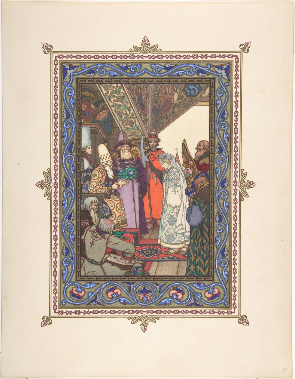 رسم توضيحي للقصة الخيالية Snegurochka ، ج. 1925 بواسطة بوريس فاسيليفيتش زفوريكين
