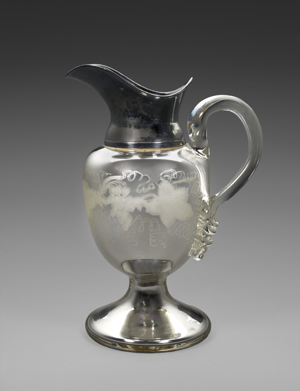 Pitcher, c. 1865-1871 (silvered glass, silver plate, cork, paper) بواسطة شركة بوسطن سيلفر جلاس