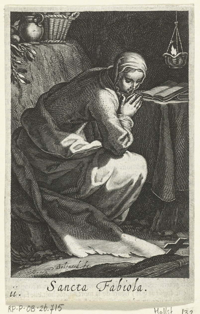 القديس فابيولا الروماني ناسك Sancta Fabiola (العنوان على الكائن) الناسك (عنوان المسلسل) Sacra Eremus Ascetriarum (عنوان المسلسل) بواسطة Boëtius Adamsz. قيمة الترباس