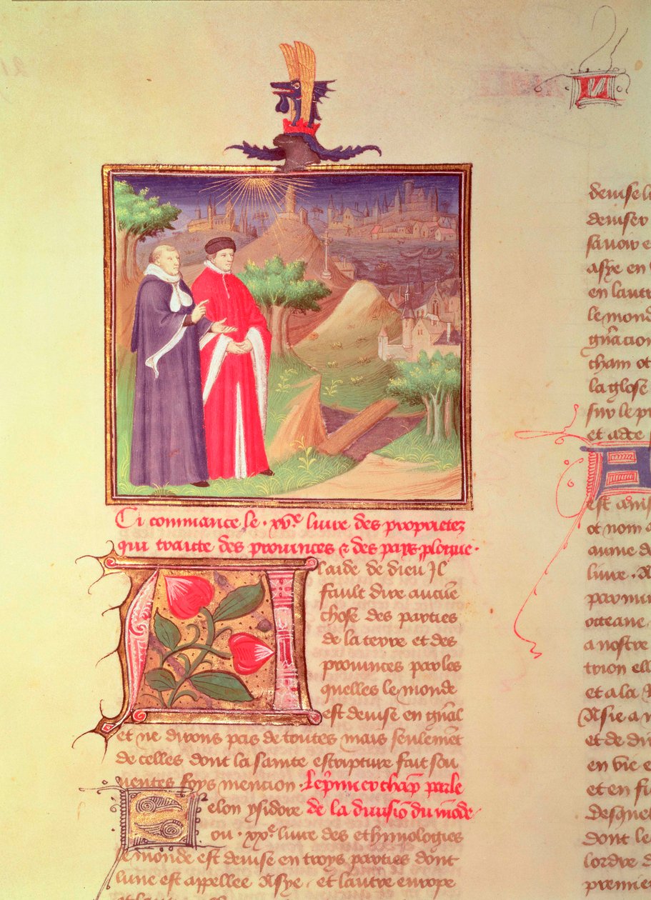 السيدة Fr 9141 fol.217v باحث ونوبلمان ، من "Livre des Proprietes des Choses" بقلم بارتيليمي لانجليه ، c.1405 بواسطة ماجستير Boucicaut