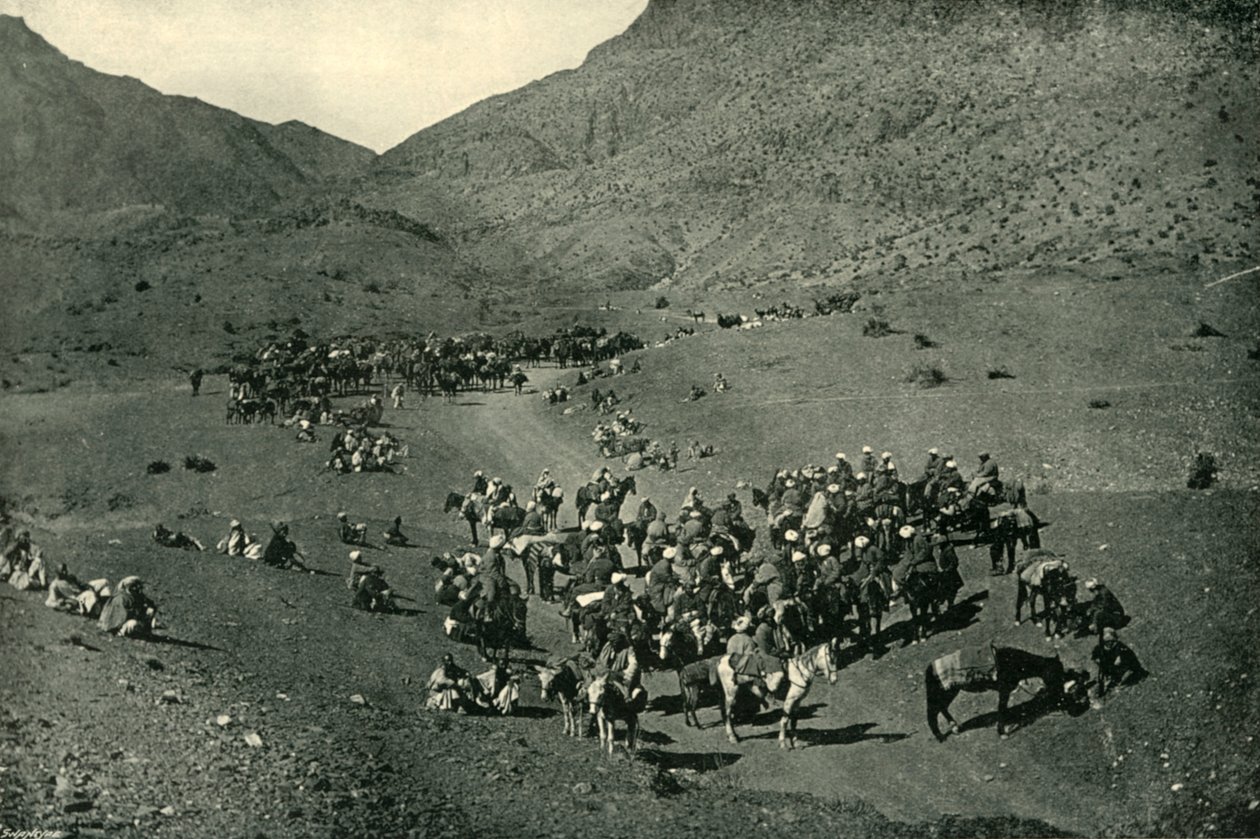 قافلة تمر عبر ممر خيبر ، 1901. بواسطة بورن وشيبارد