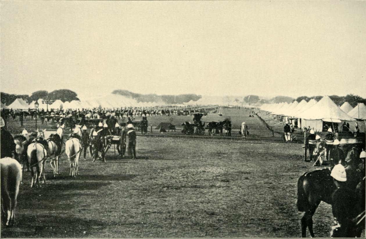 معسكر الملك في التجمع الإمبراطوري ، يناير 1877 ، 1901. بواسطة بورن وشيبارد