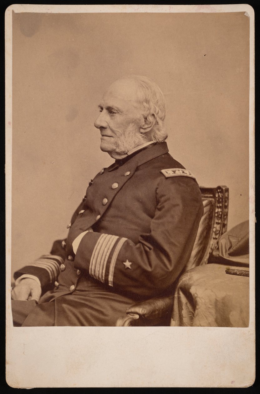 صورة للأدميرال ويليام برانفورد شوبريك 1790-1874 ، قبل عام 1874. بواسطة معارض برادي الوطنية للصور الفوتوغرافية