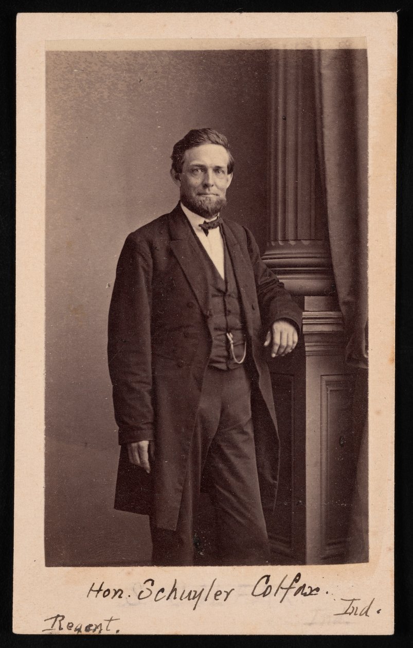 صورة لشويلر كولفاكس 1823-1885 ، قبل عام 1885. بواسطة معارض برادي الوطنية للصور الفوتوغرافية