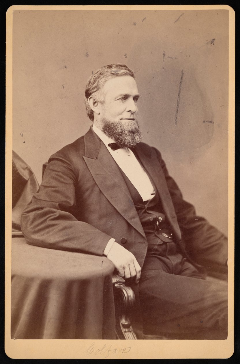 صورة لشويلر كولفاكس 1823-1885 ، قبل عام 1885. بواسطة معارض برادي الوطنية للصور الفوتوغرافية